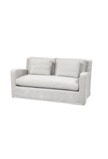 Denly Slipcover Love Seat, Frost Grey 70"