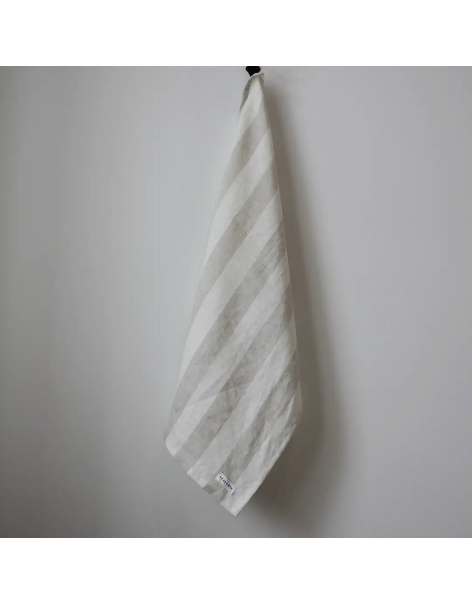 The Sawyer Tea Towel, Thick Beige Stripe
