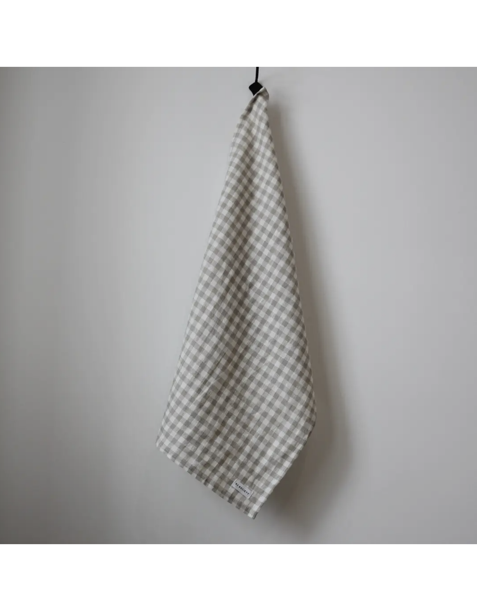 The Sawyer Tea Towel, Beige Gingham