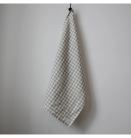 The Sawyer Tea Towel, Beige Gingham