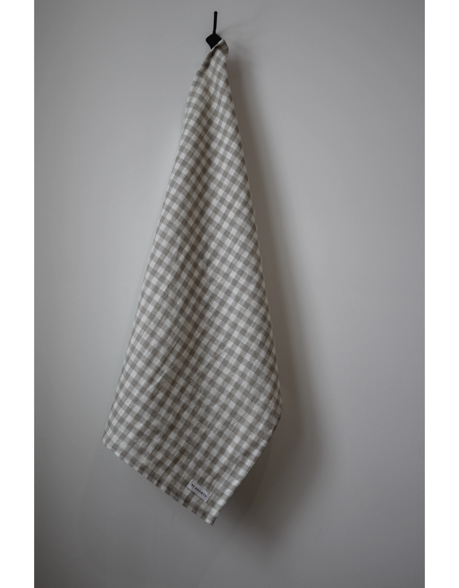 The Sawyer Tea Towel, Beige Gingham