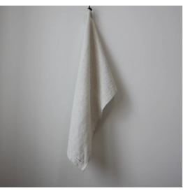 The Sawyer Tea Towel, Beige Pinstripe