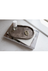 Fluted Stoneware Oval Tray, Mocha Stone