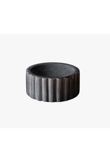Fluted Soap Dish Black Marble