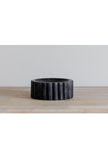 Fluted Soap Dish Black Marble
