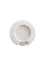 Turned White Marble Round Spoon Rest
