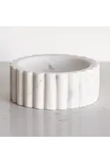 White Marble Fluted Soap Dish