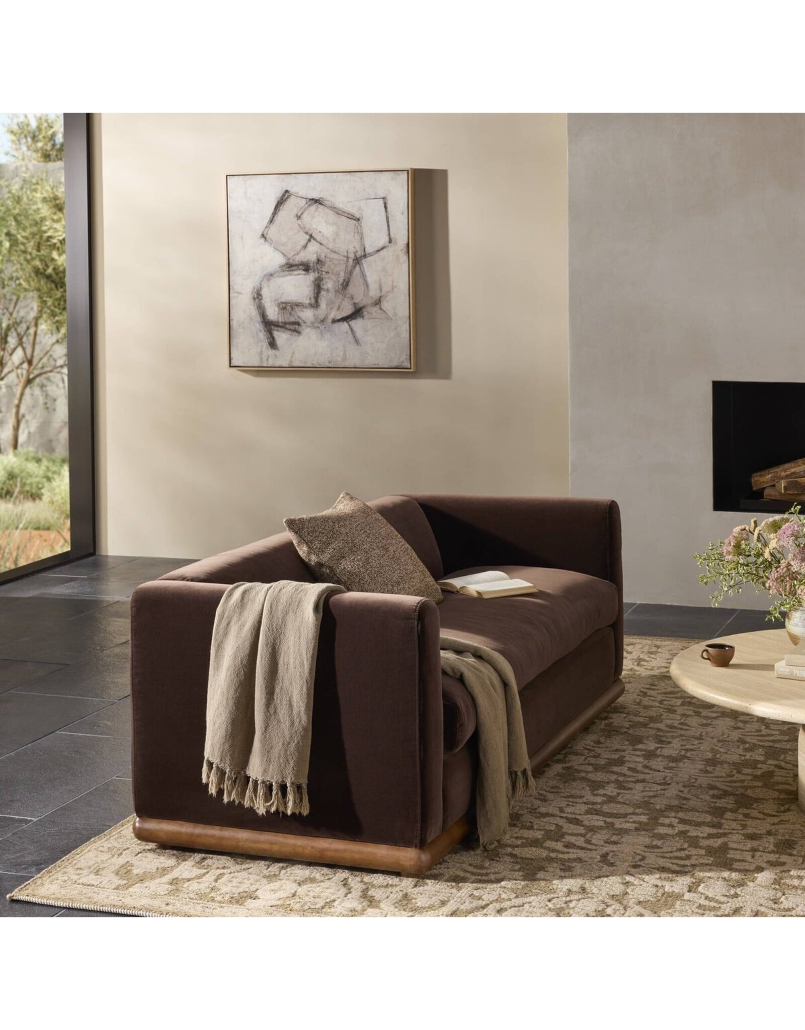 Elizabeth Sofa, Surrey Cocoa 83"