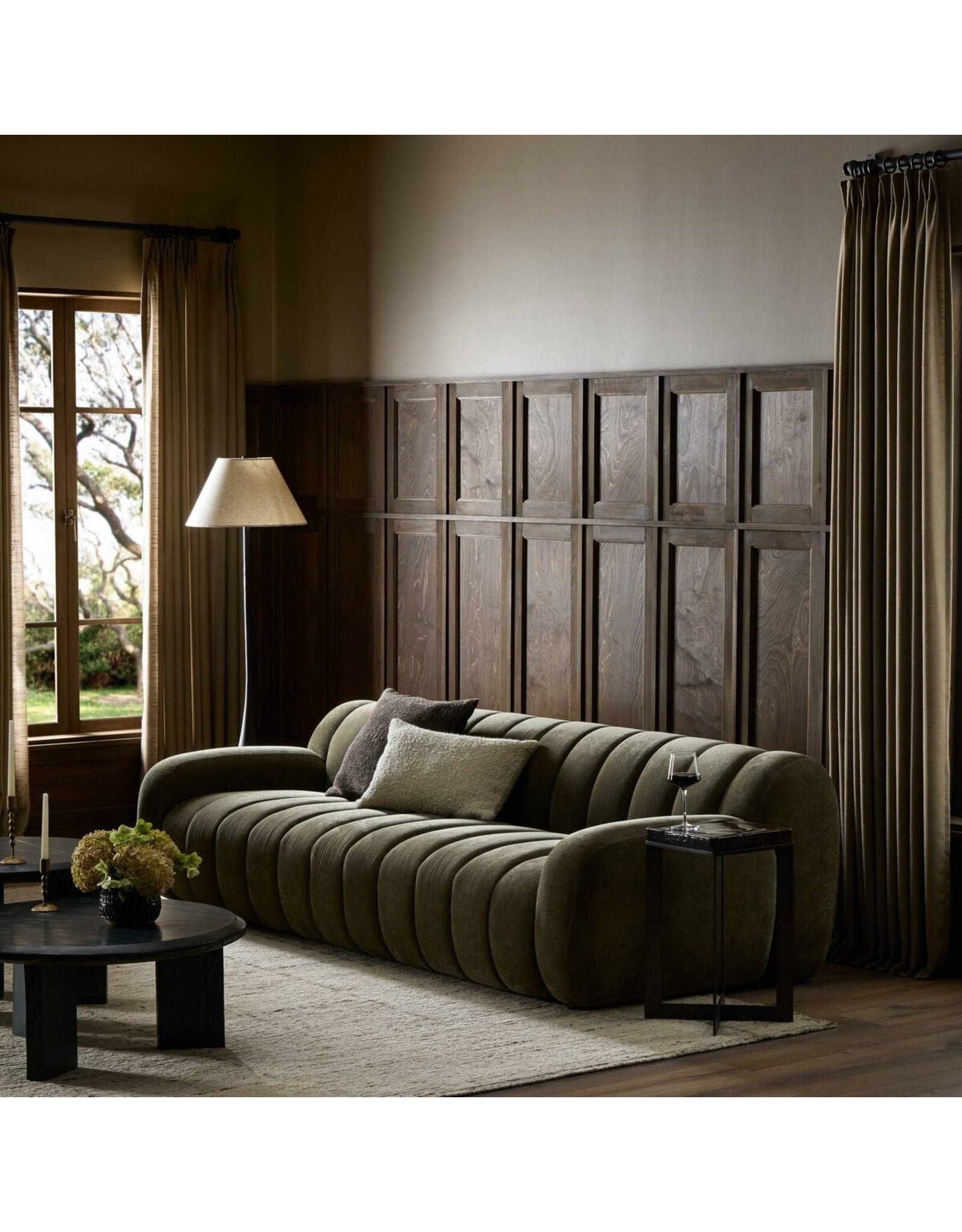 Carina Sofa, Malmo Olive 103"
