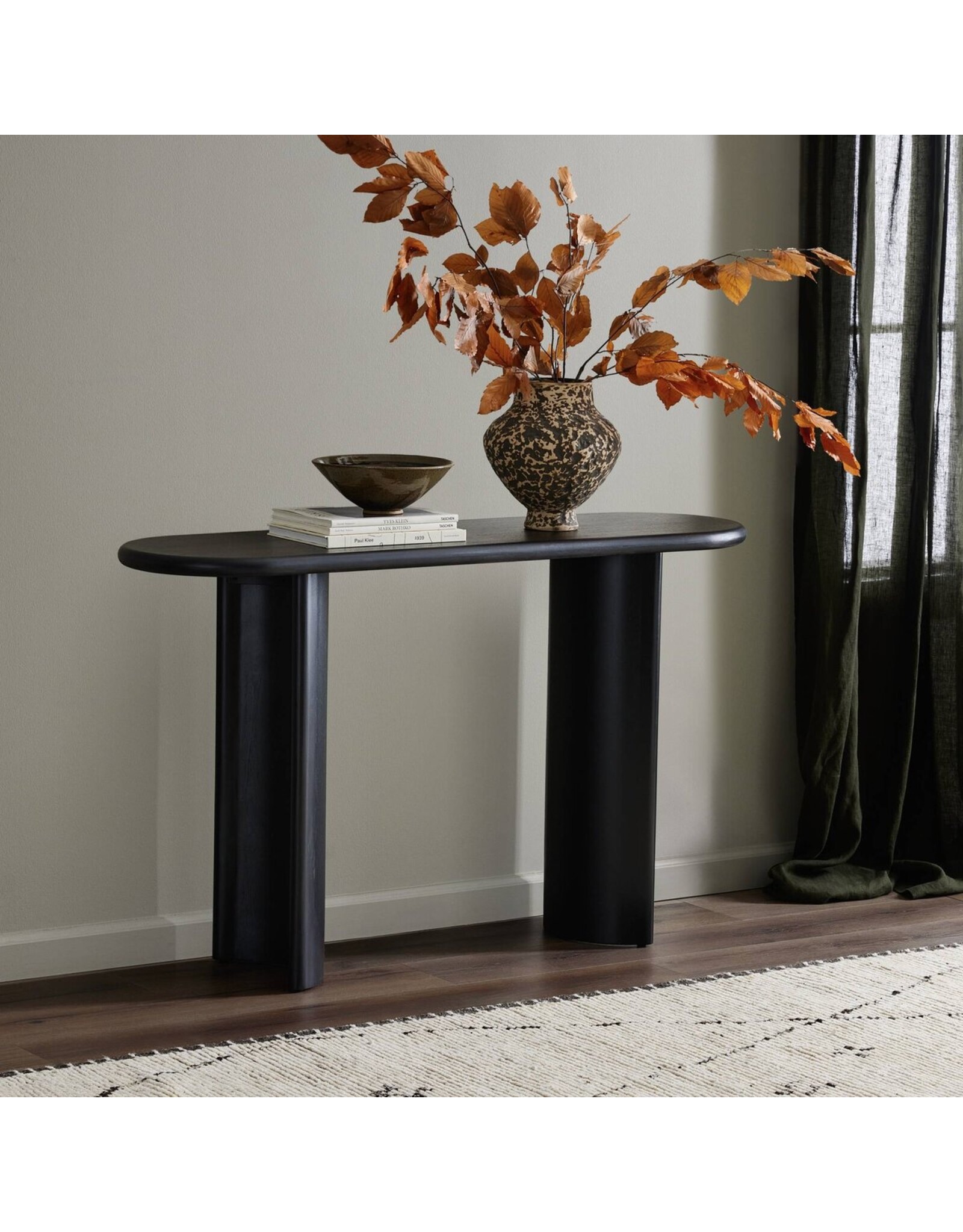Paden Console Table Aged Black Acacia