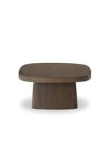 Valen Dining Table, Rustic Brown Oak Veneer