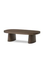 Valen Dining Table, Rustic Brown Oak Veneer