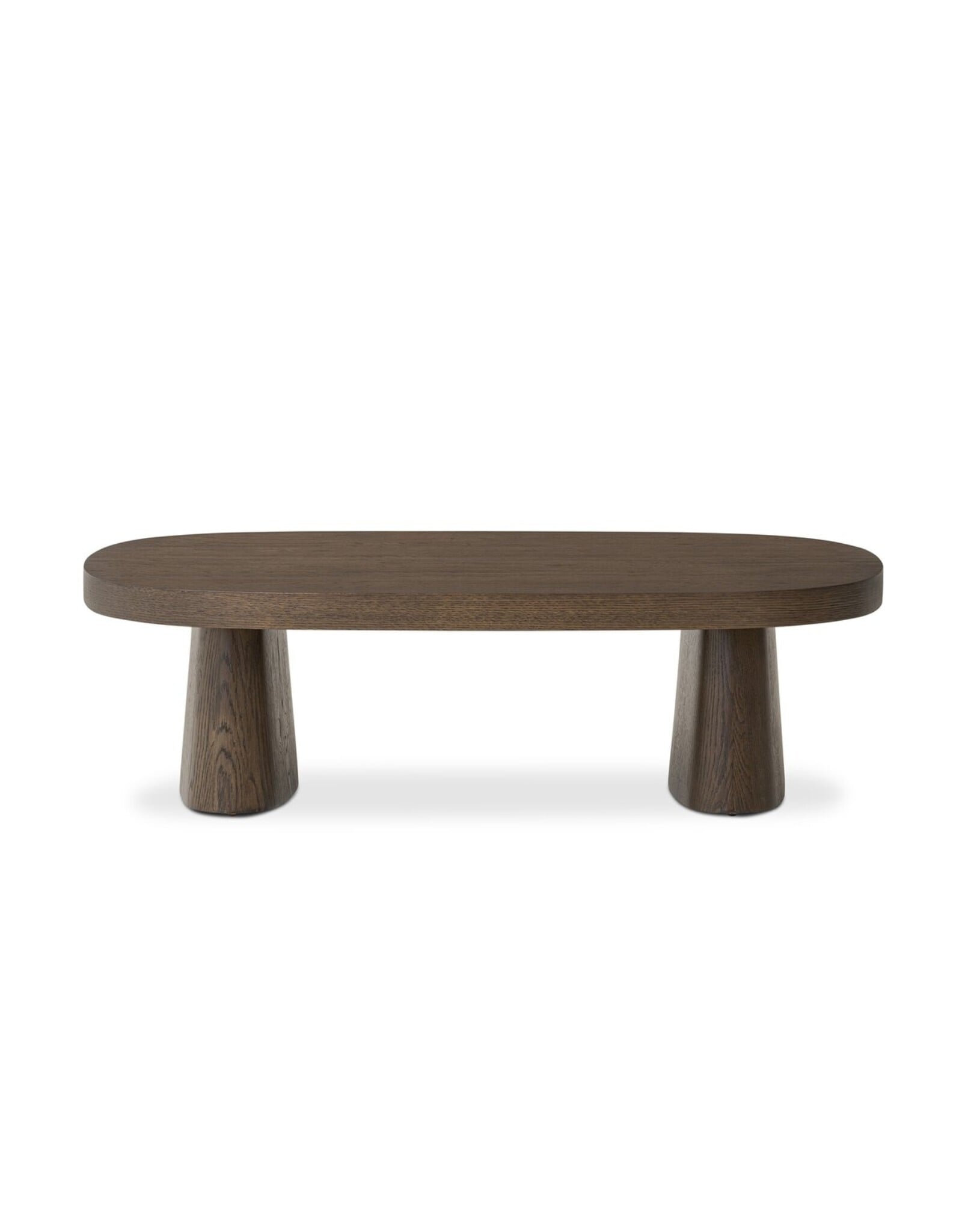 Valen Dining Table, Rustic Brown Oak Veneer