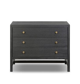 Sullivan Large Nightstand,  Black Acacia Veneer