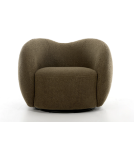 DUNE Swivel Lounge Chair in Teddy Army