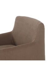 Westcott Slipcover Dining Chair, Brussels Mushroom