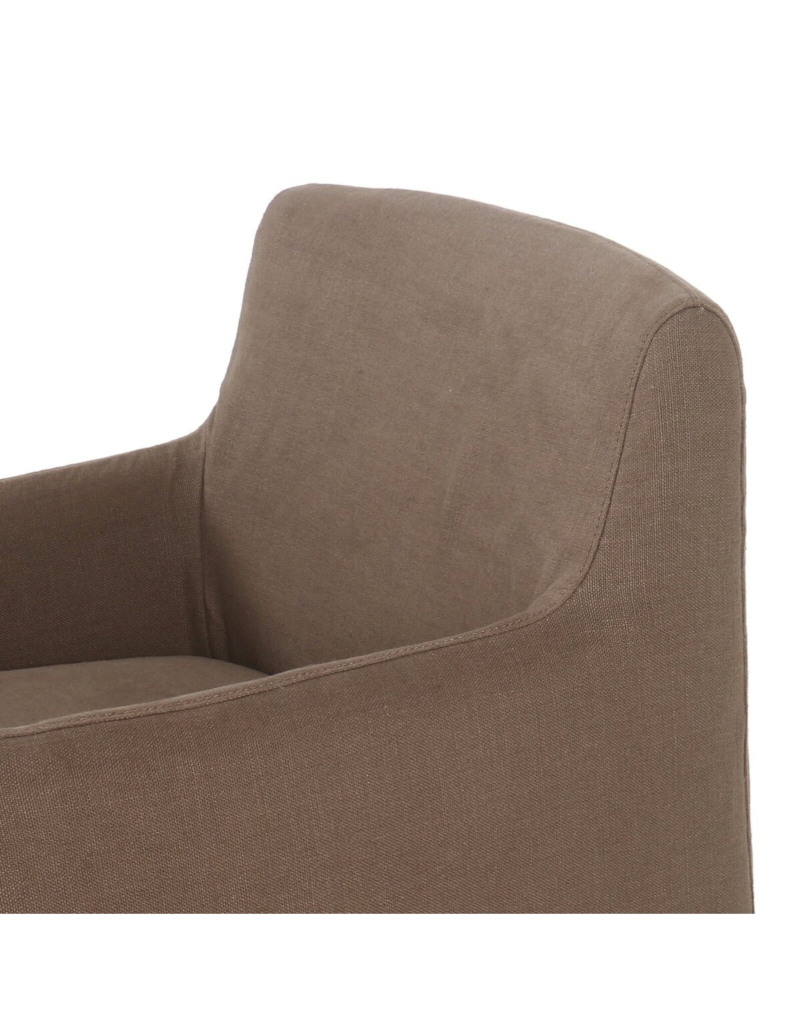 Westcott Slipcover Dining Chair, Brussels Mushroom