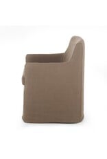 Westcott Slipcover Dining Chair, Brussels Mushroom