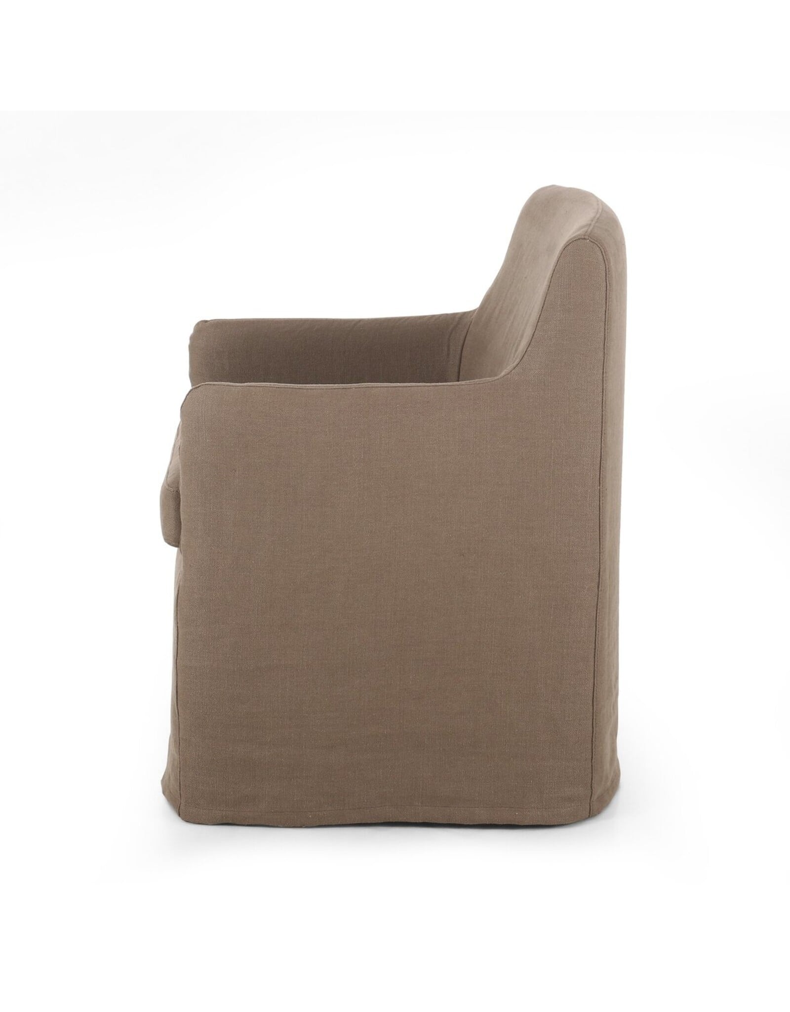 Westcott Slipcover Dining Chair, Brussels Mushroom