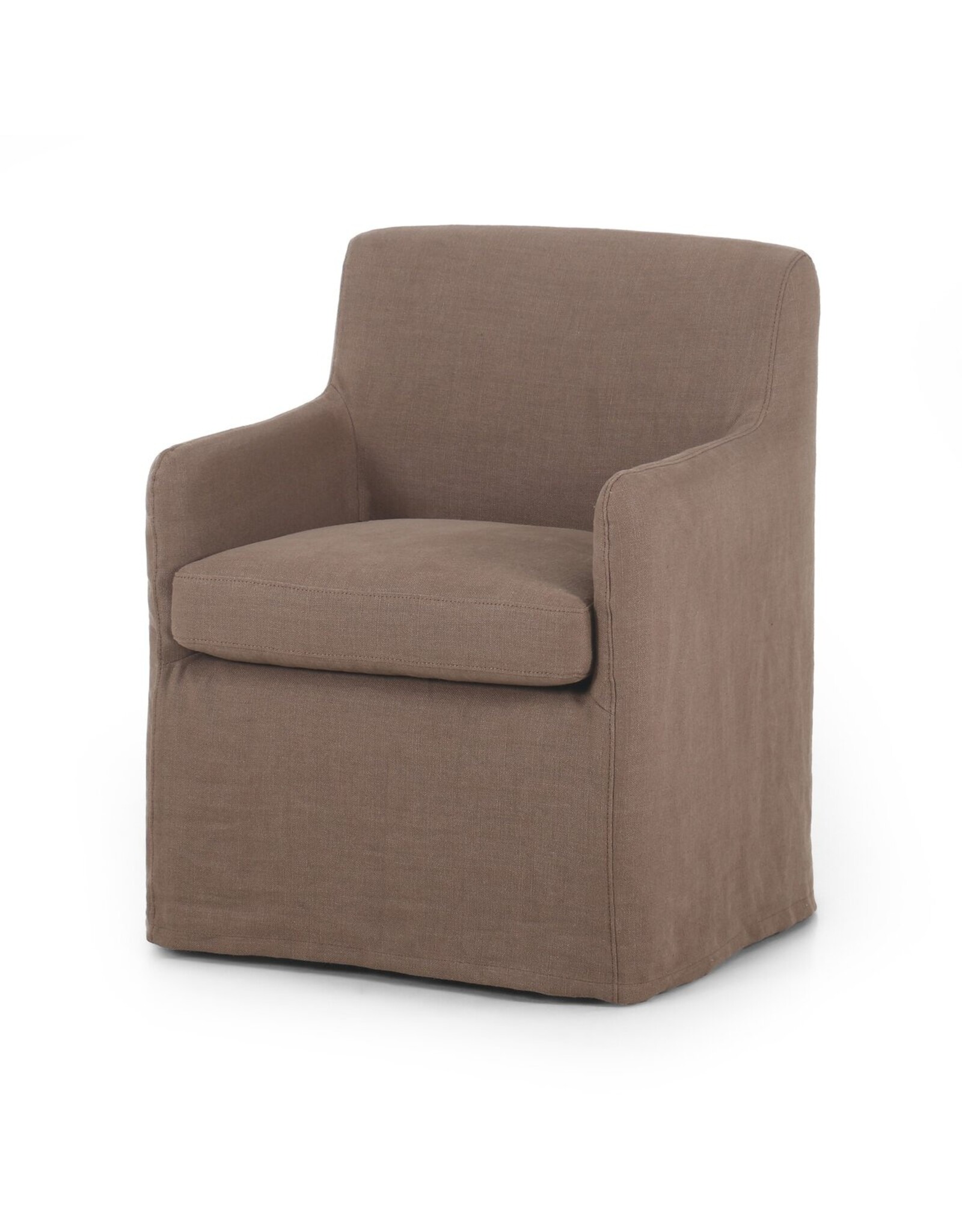 Westcott Slipcover Dining Chair, Brussels Mushroom