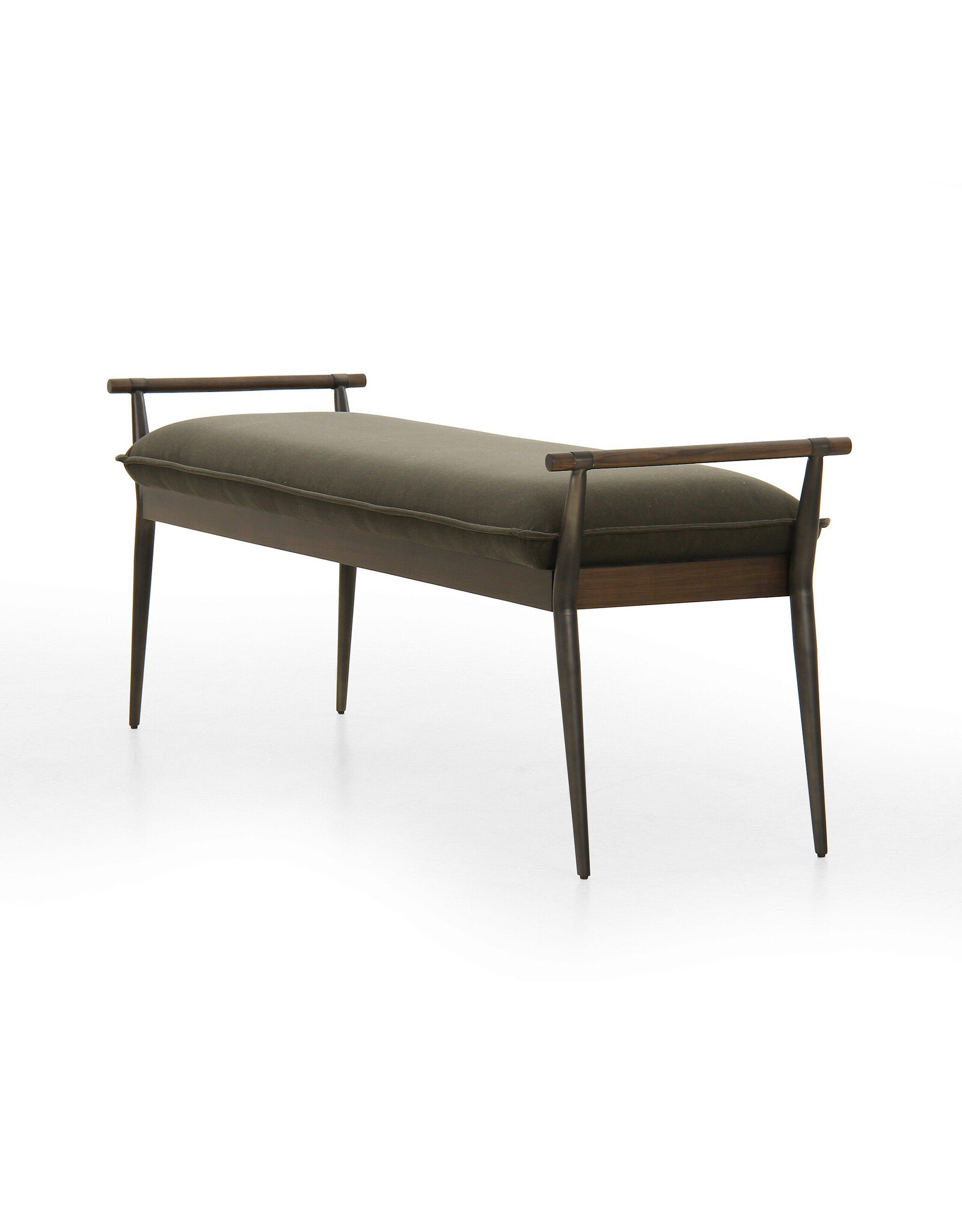 Charlotte Accent Bench in Modern Velvet Loden