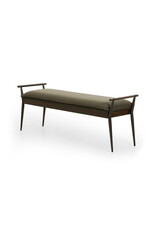 Charlotte Accent Bench in Modern Velvet Loden