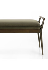Charlotte Accent Bench in Modern Velvet Loden