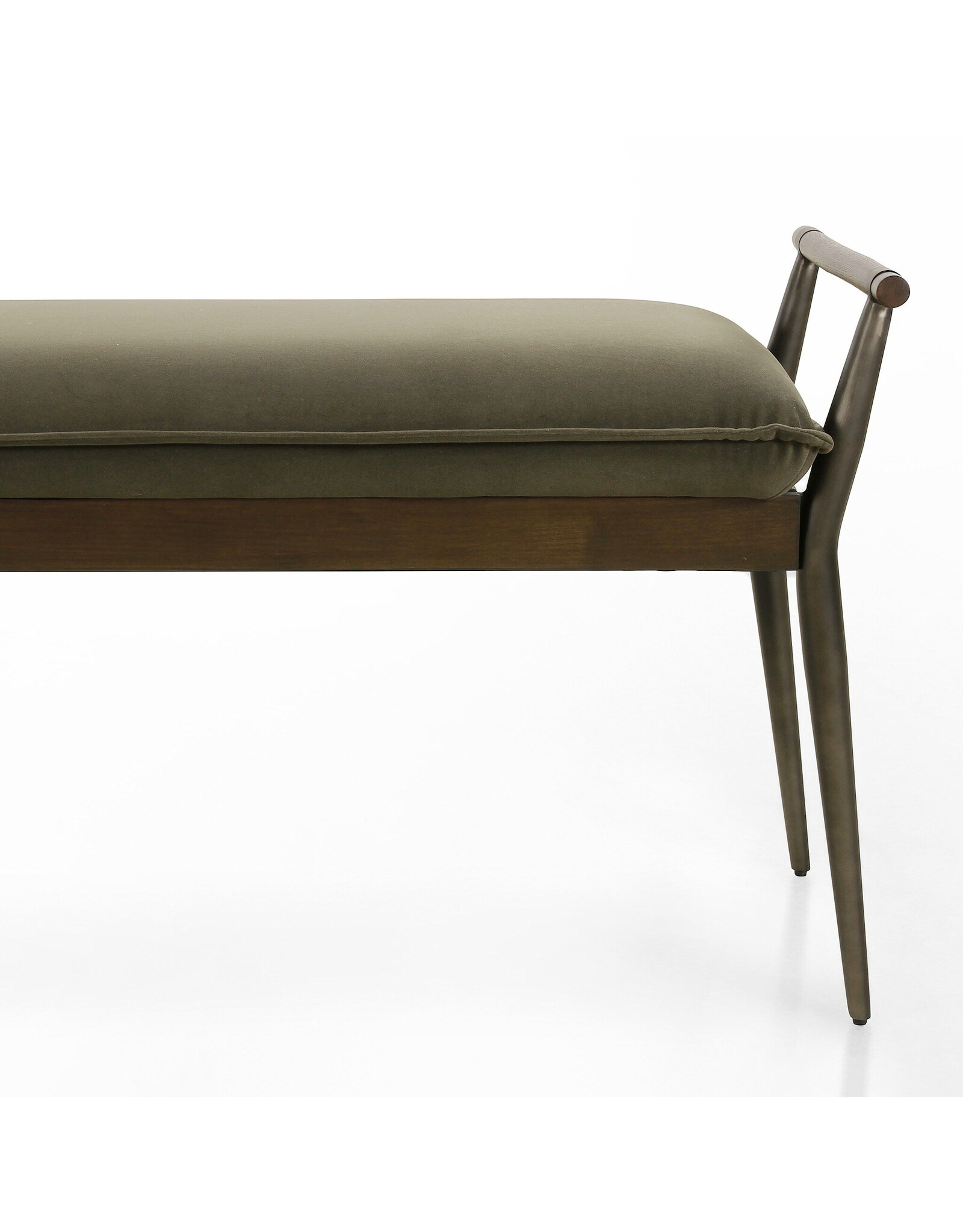 Charlotte Accent Bench in Modern Velvet Loden