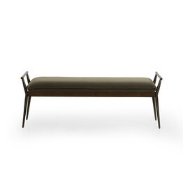 Charlotte Accent Bench in Modern Velvet Loden