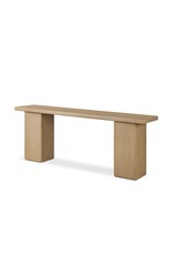 Pecos Console Table, Light Wash Oak Veneer