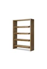 Theodore Bookcase, Rustic Amber Oak Veneer
