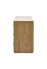 Raleigh 6 Drawer Dresser, Worn Oak Veneer