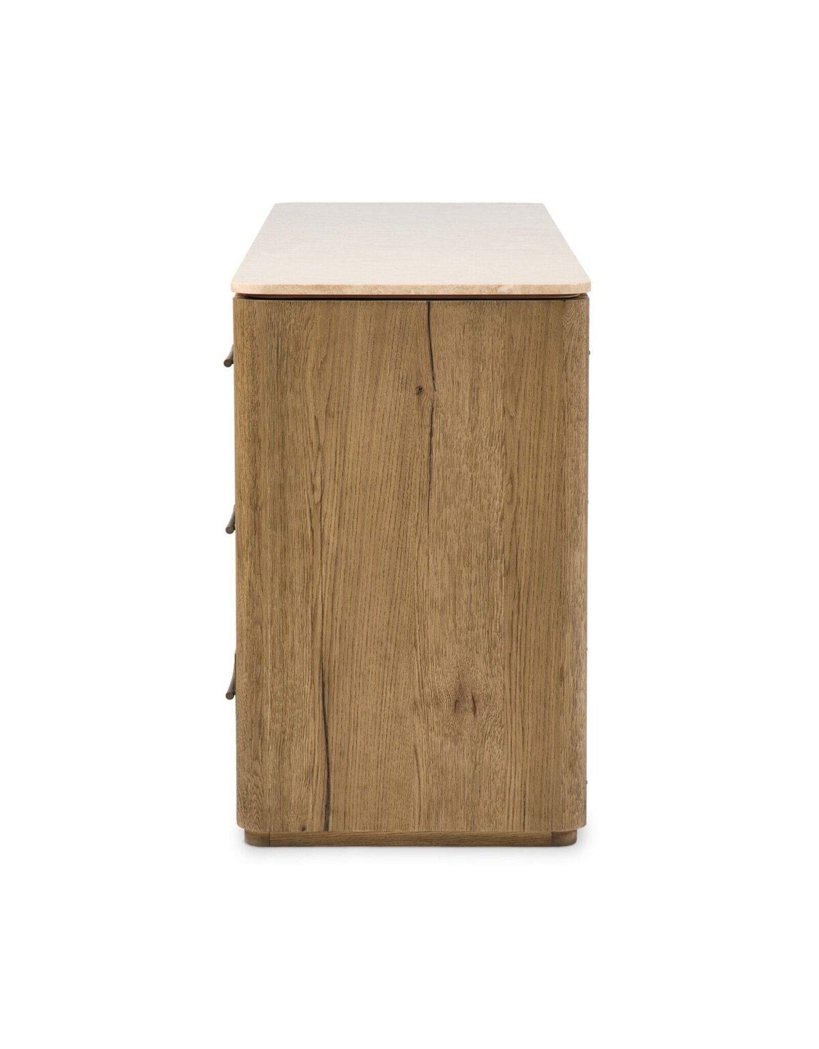 Raleigh 6 Drawer Dresser, Worn Oak Veneer