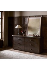 Valen 6 Drawer Dresser,  Rustic Brown Oak Veneer