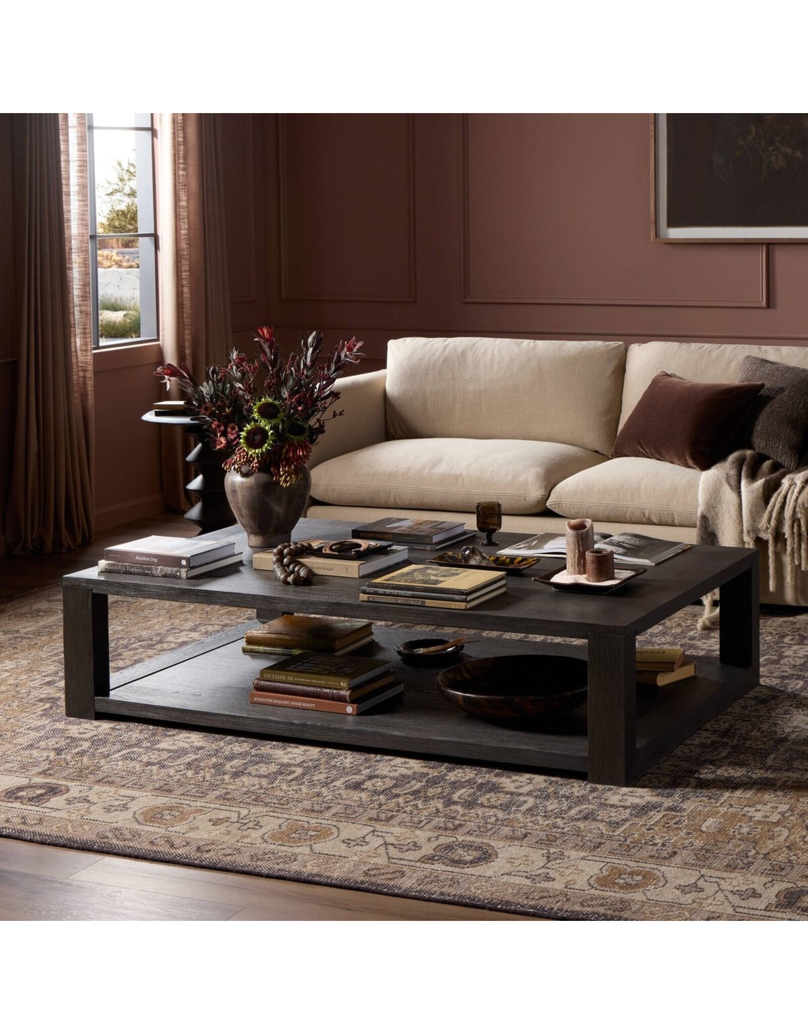 Thomas Coffee Table, Dark Anthracite Oak