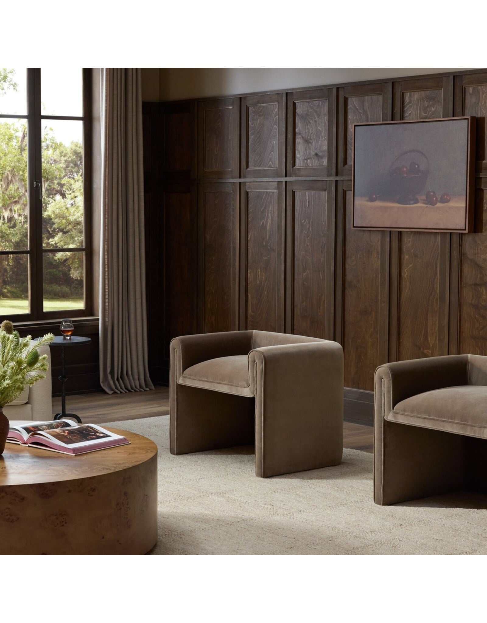 Mitchell Accent Stool in Surrey Fossil