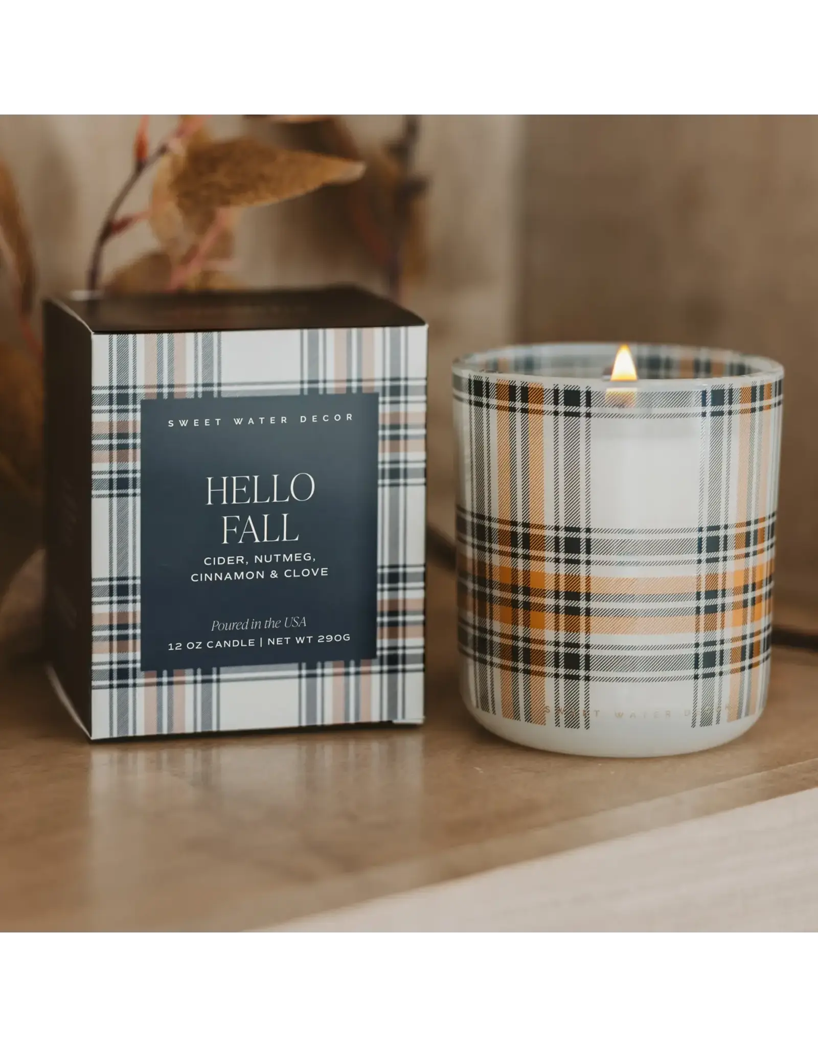 Hello Fall 12 oz Boxed Soy Candle