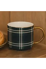 Navy Plaid Coffee Mug