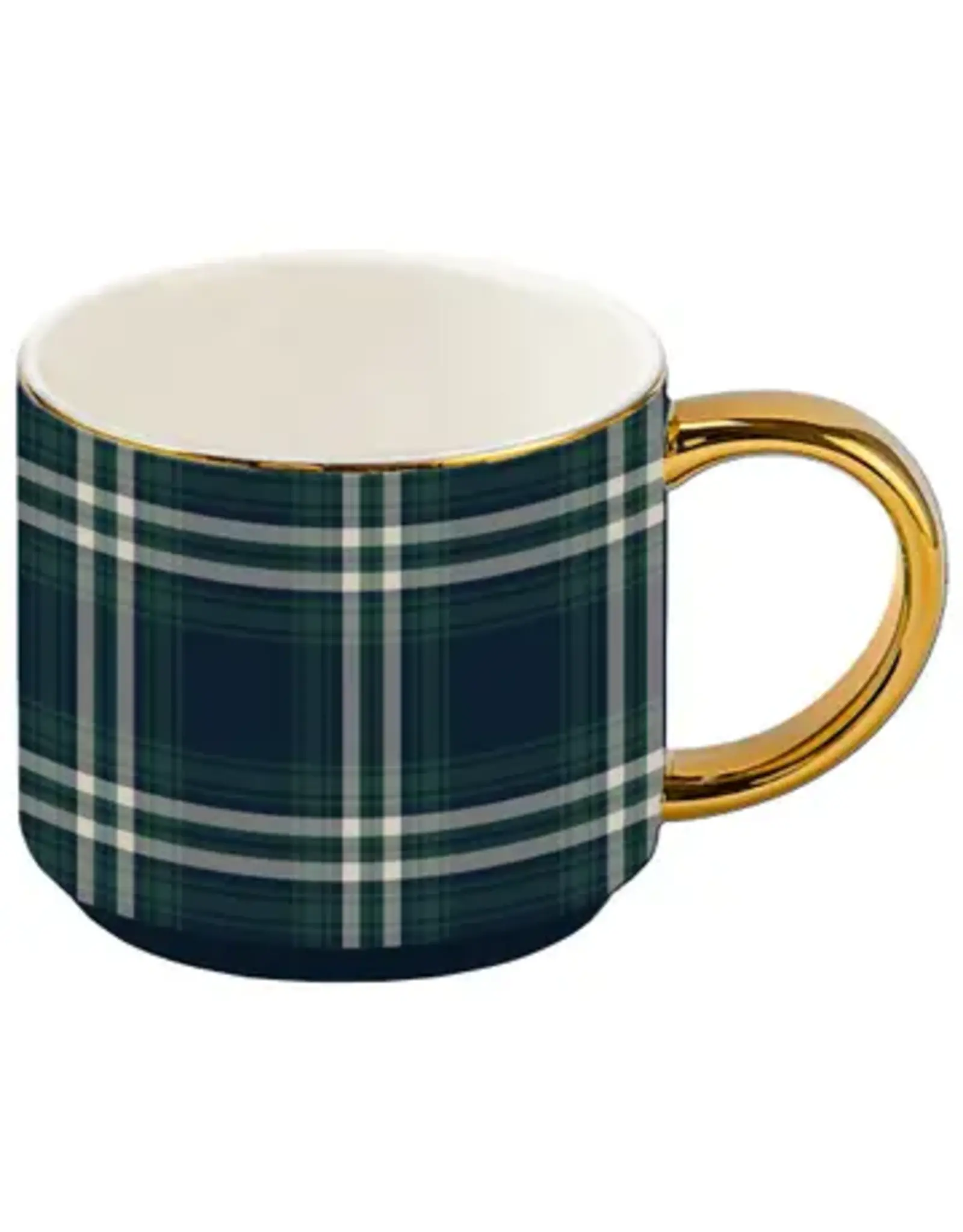 Navy Plaid Coffee Mug