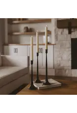 Black Cast Iron Taper Candle Holders, Set of 3