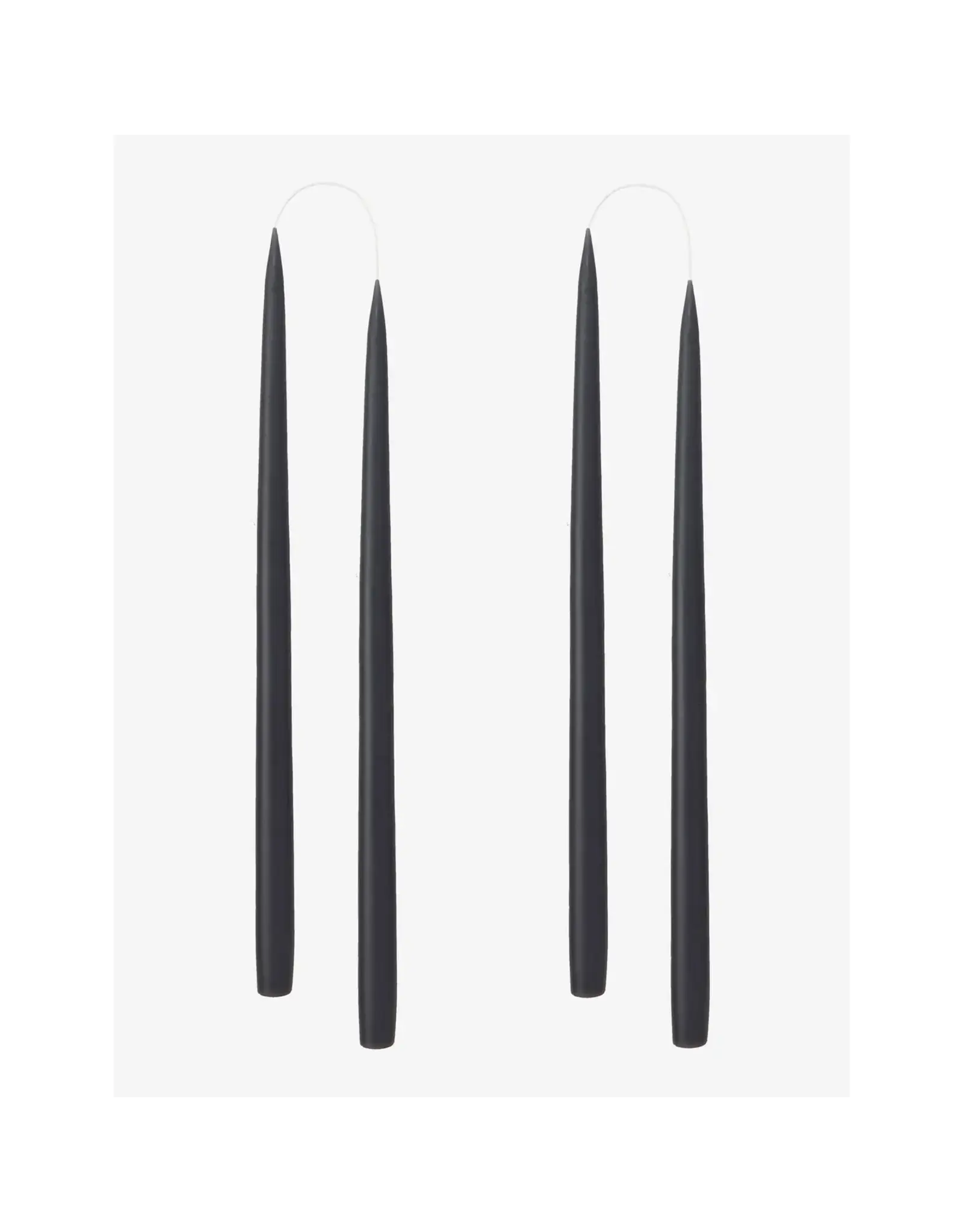 Danish Taper Candle | Set of 2 Black 10"