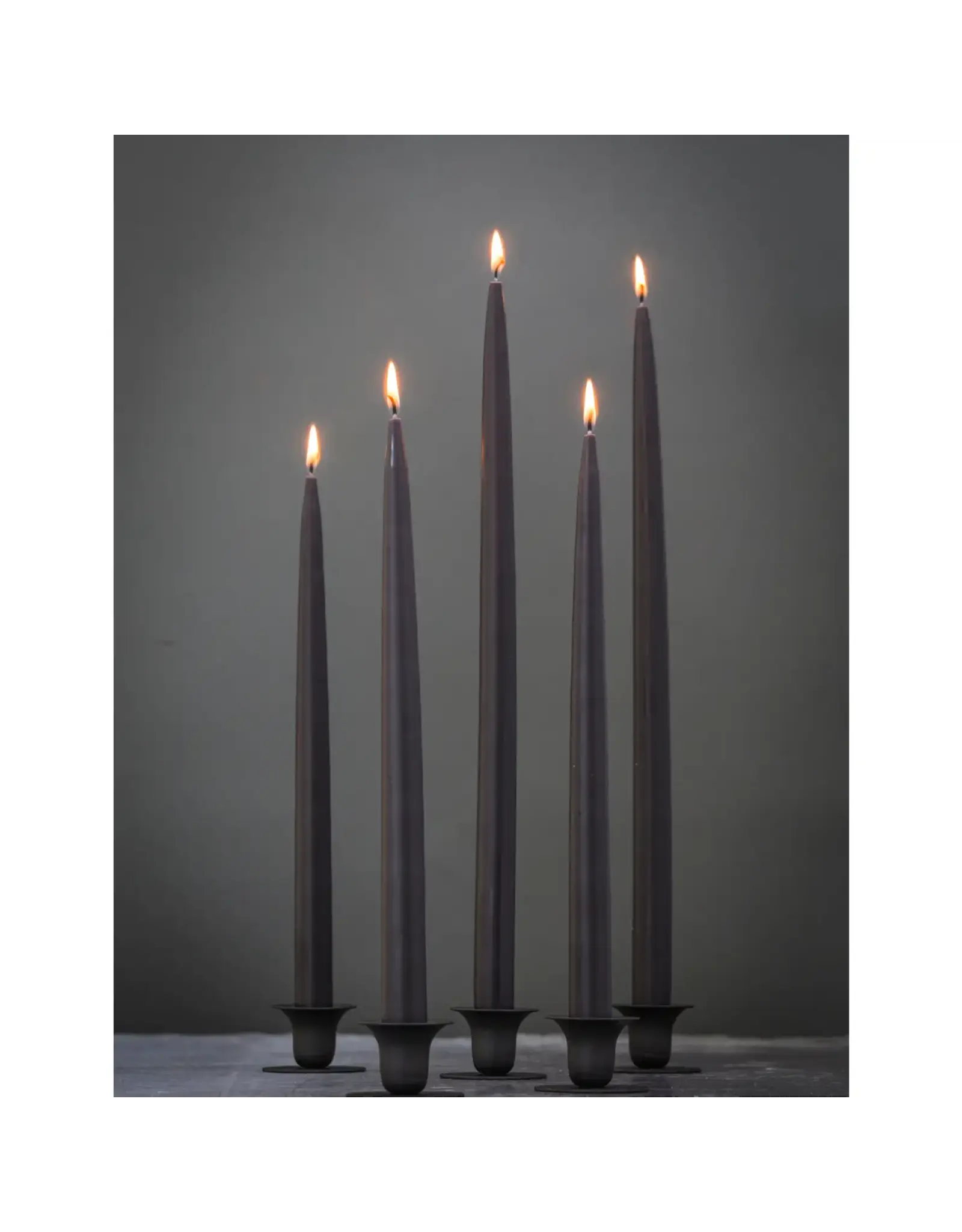 Danish Taper Candle | Set of 2 Black 10"
