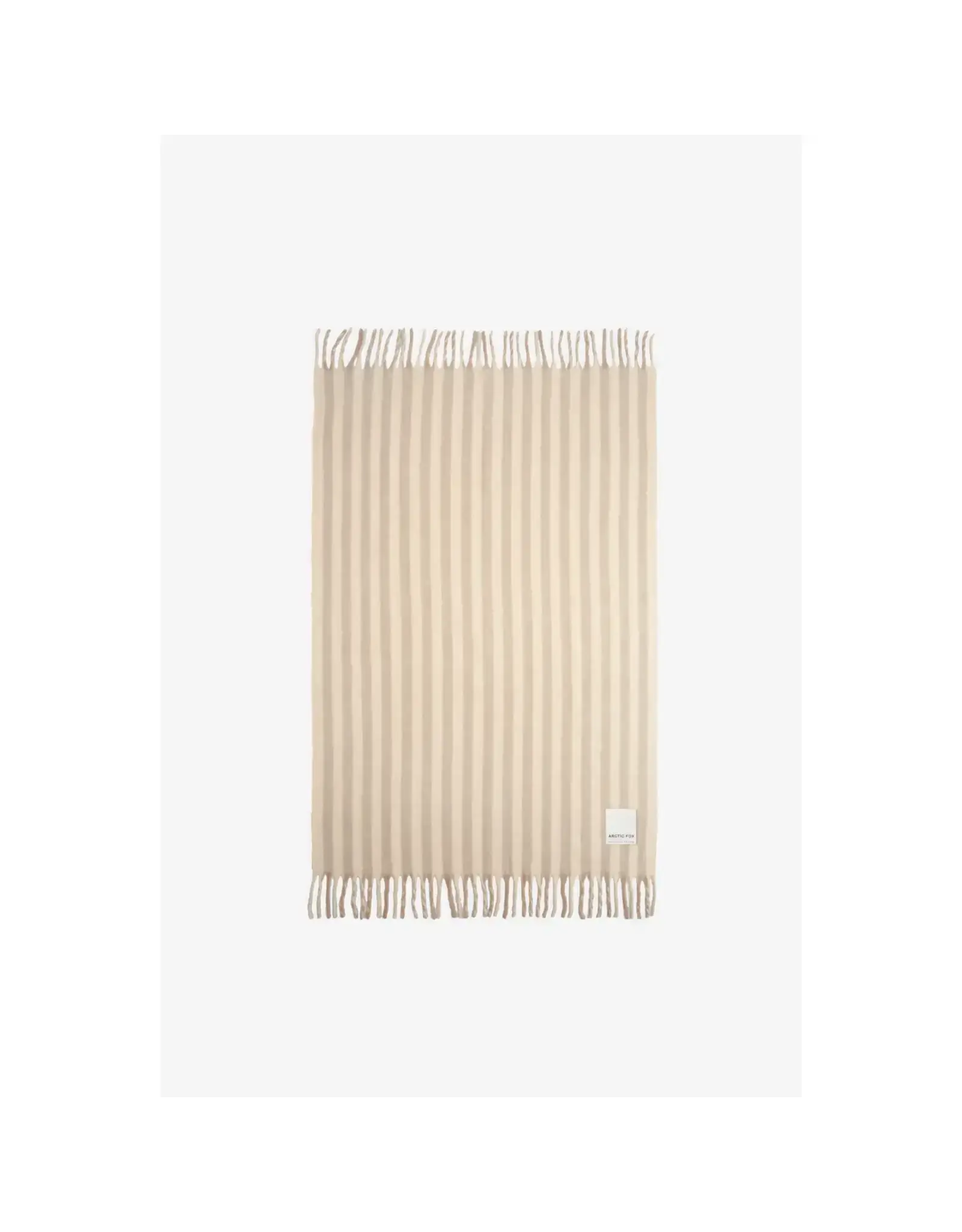 The Wool Stripe Throw, Pale Taupe Stripe