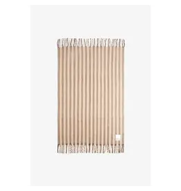 The Wool Stripe Throw, Burnt Umber Stripe