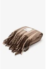 The Wool Stripe Throw, Burnt Umber Stripe