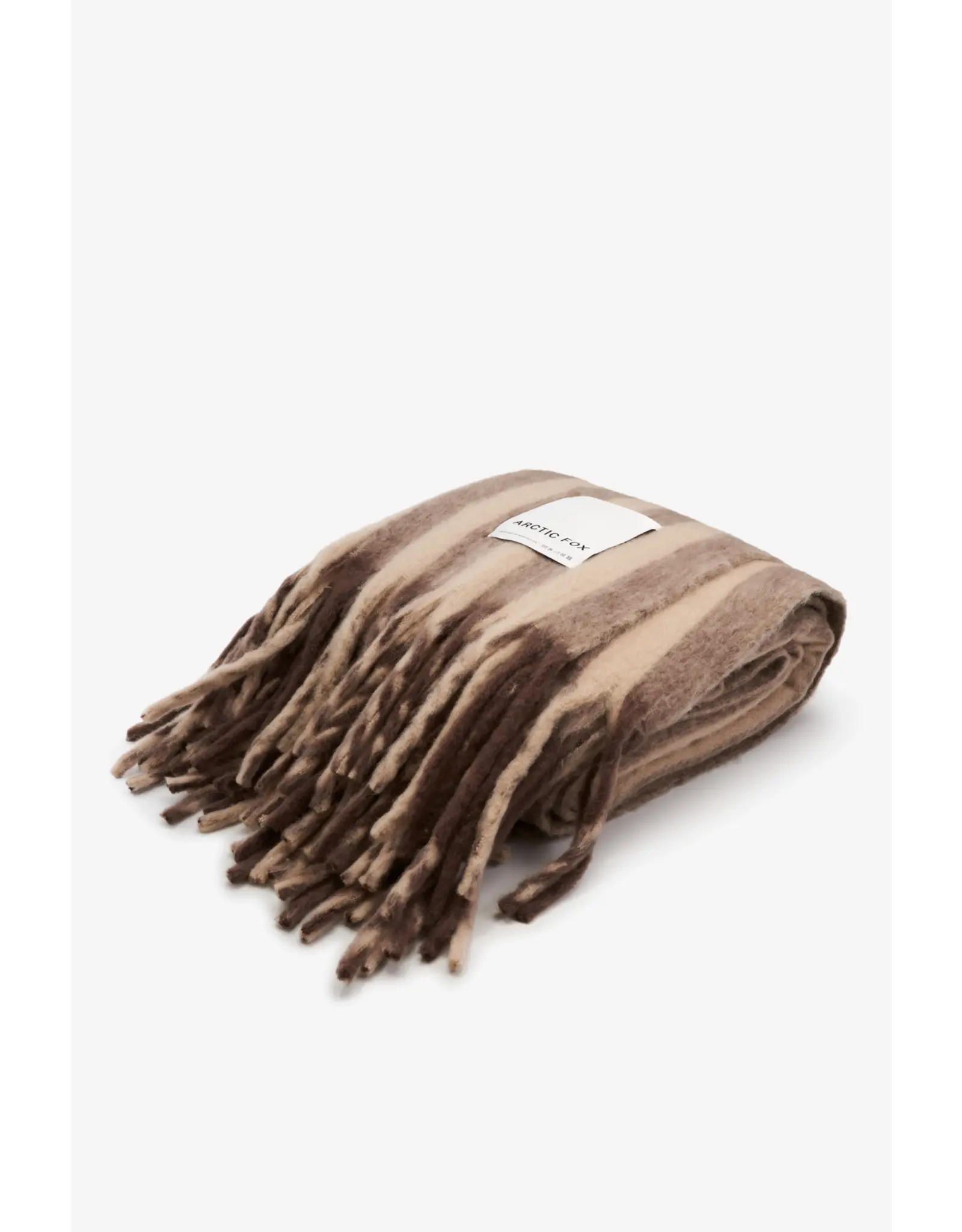 The Wool Stripe Throw, Burnt Umber Stripe