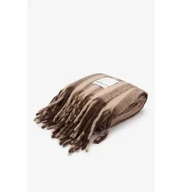 The Wool Stripe Throw, Burnt Umber Stripe
