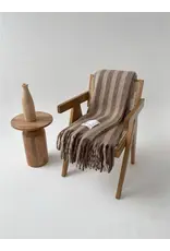 The Wool Stripe Throw, Burnt Umber Stripe