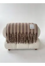 The Wool Stripe Throw, Burnt Umber Stripe