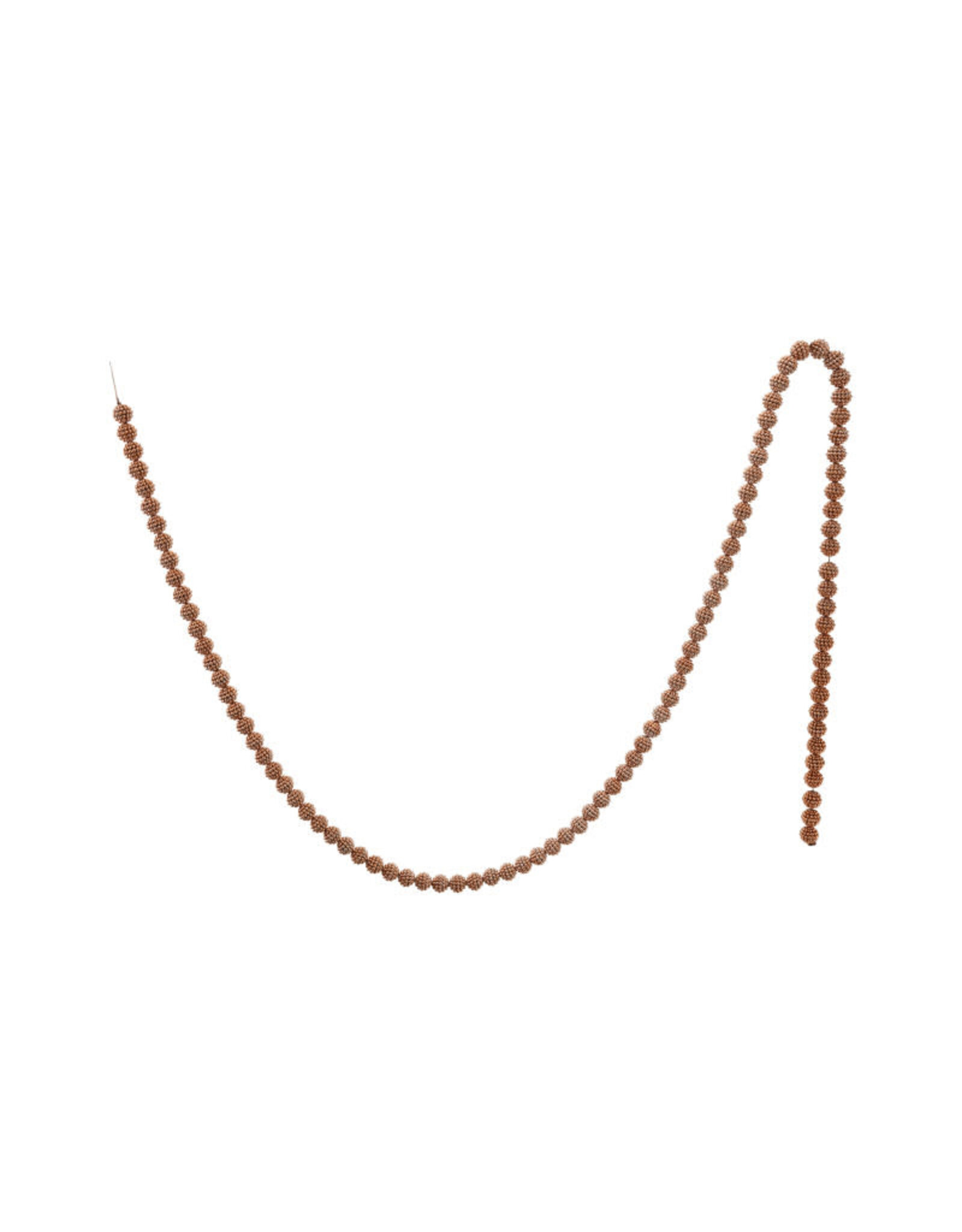Plastic Beaded Ball Garland, Copper Finish